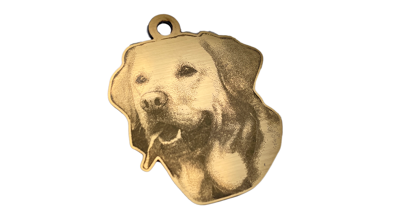 Pet tags engraving and cutting