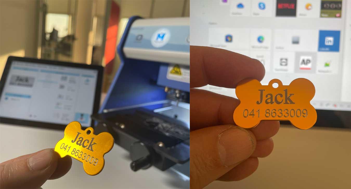 Pet tags engraving
