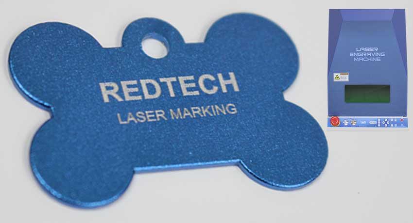 Incisore Laser per marcatura L100 : incisione di una medaglietta per animali